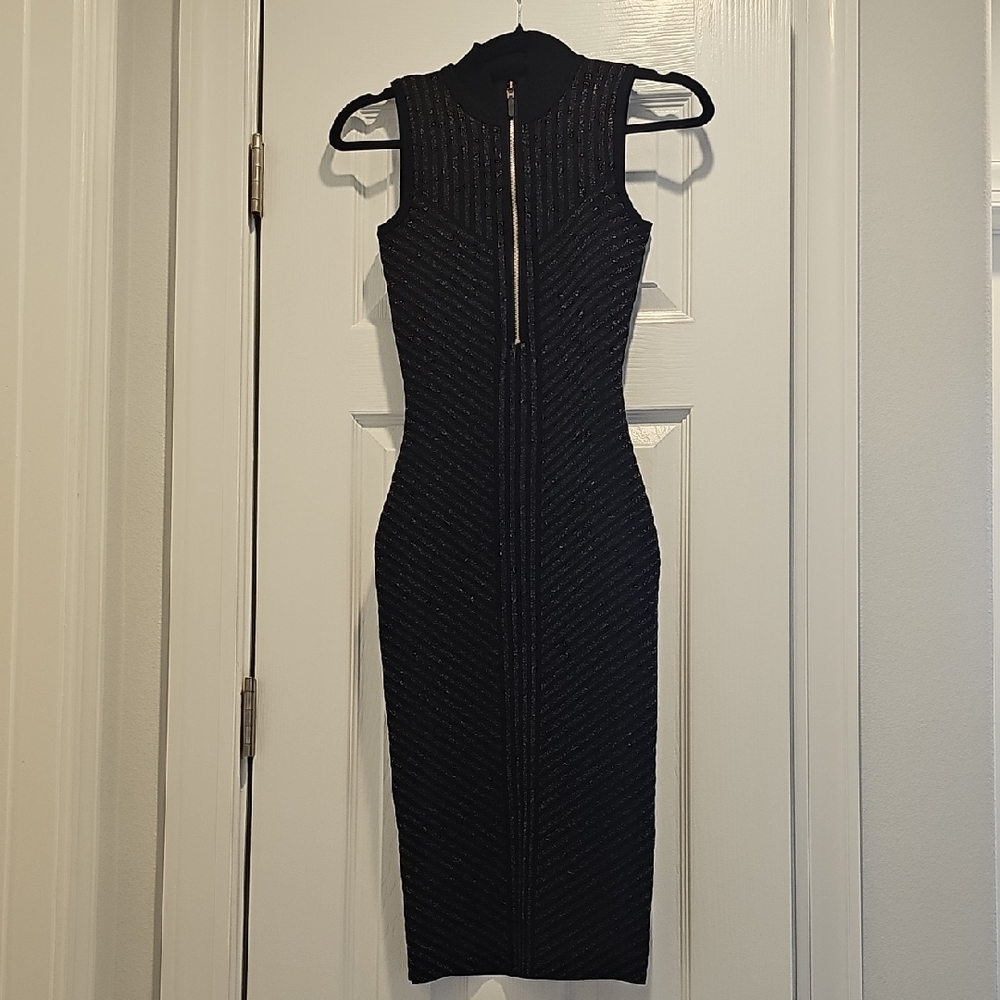 XOXO Elegant Black Midi Dress